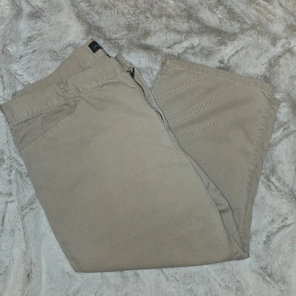 Lauren Ralph Lauren Tan Khaki Cropped Pants | Size 14 | Mid-Calf - Picture 3 of 10